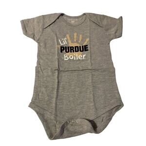 College Kids Purdue University One Piece Short Sleeve Snap Logo Cotton 18 mo
